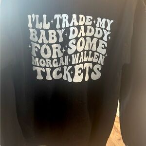 Black Graphic Sweatshirt Wallen inspired